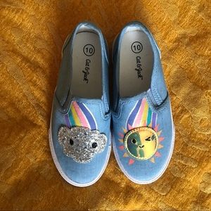Girls Cat and Jack Rainbow Sunshine Shoes